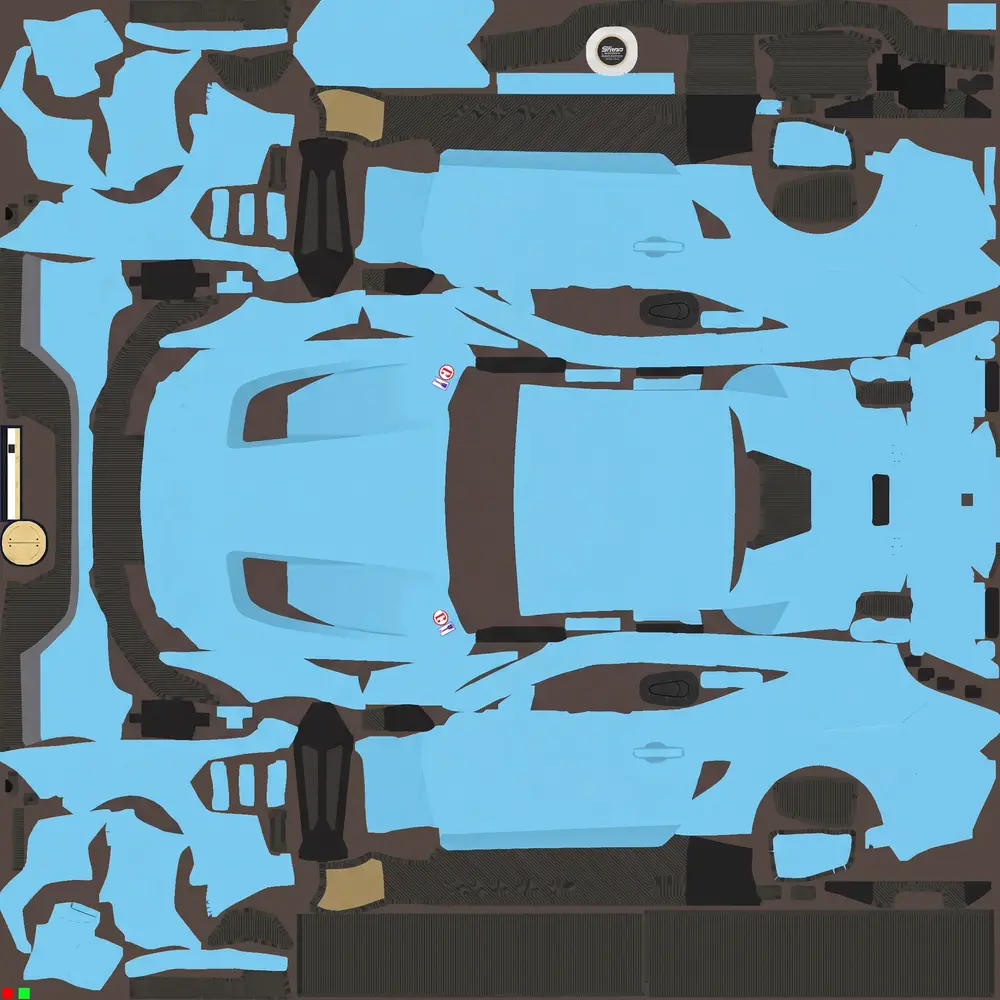Blank prototype UV template